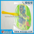 Round hand fan for promotion, PVC printed hand fan